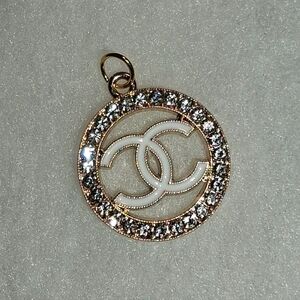 Gold & White Enamle Charm